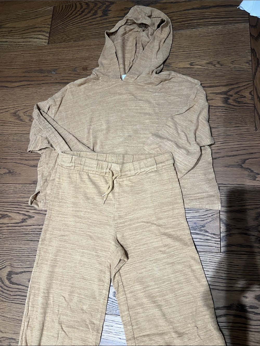 Old Navy Tan Knit Hoodie and Drawstring Lounge Set